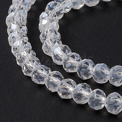 Crystal Glass Rondelle Beads Strands X-EGLA-F049C-03-1