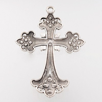 Alloy Rhinestone Cross Big Gothic Pendants ALRI-1475-RS-1