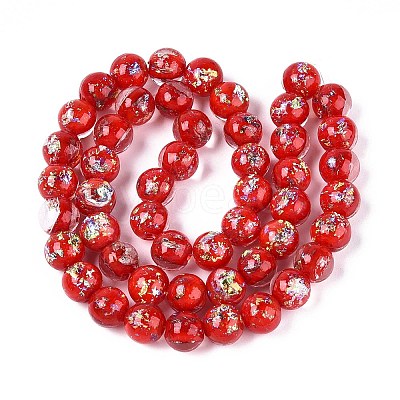 Handmade Foil Lampwork Beads LAMP-T021-31F-1
