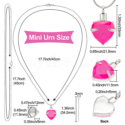 October Glass Urn Pendant Necklace DIY Making Kit DIY-CN0001-82C-1