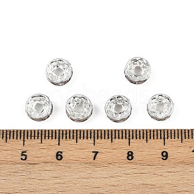 Brass Grade A Rhinestone Spacer Beads RB-A014-Z8mm-10S-1