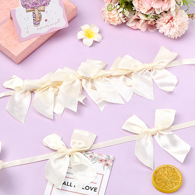 2Pcs Cloth Bowknot Hanging Banner for Christmas Tree Decoration AJEW-SP0002-82B-1