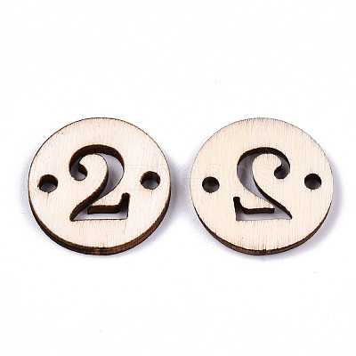 Unfinished Natural Poplar Wood Links Connectors WOOD-S045-138A-2-1
