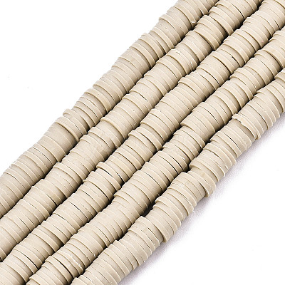 Handmade Polymer Clay Beads Strands CLAY-R089-6mm-115-1