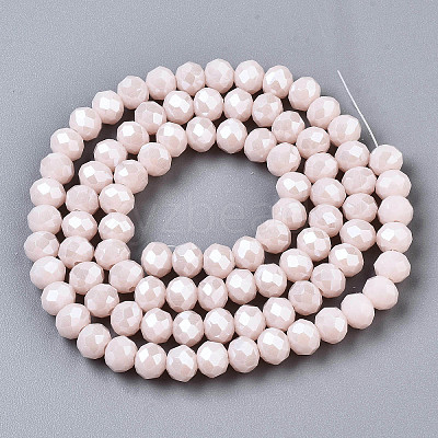 Electroplate Glass Beads Strands EGLA-A034-P1mm-A08-1
