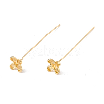 Brass Flower Head Pins FIND-B009-05G-1