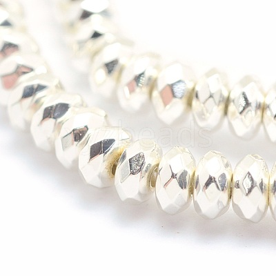 Electroplate Non-magnetic Synthetic Hematite Beads Strands G-L485-06B-S-1