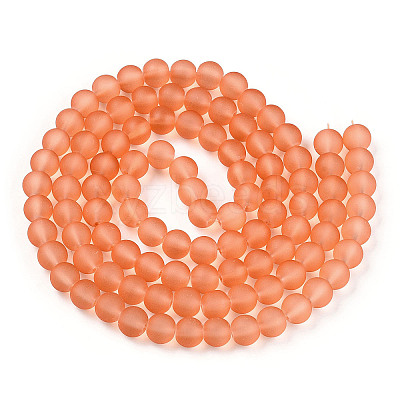 Transparent Glass Bead Strands GLAA-S031-6mm-33-1-1