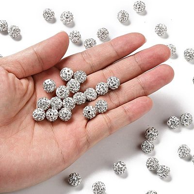 Pave Disco Ball Beads RB-Q195-6mm-001-1