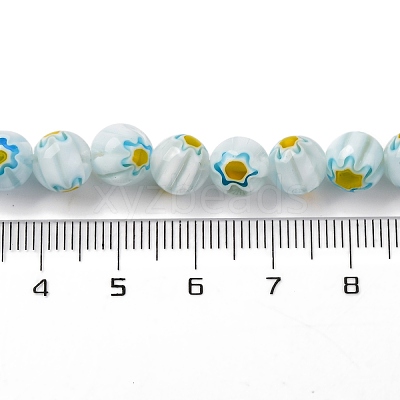 Handmade Millefiori Lampwork Beads Strands LAMP-G164-05I-1