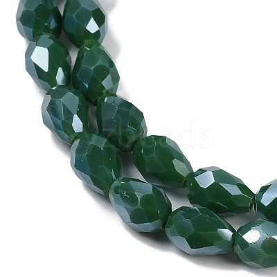 Opaque Solid Color Electroplate Glass Beads Strands EGLA-N013-P6mm-B04-1