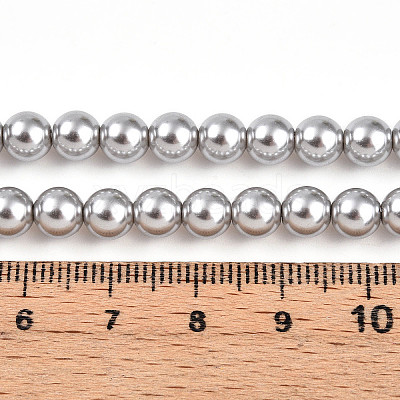 Baking Paint Pearlized Glass Pearl Bead Strands HY-N002-6mm-A03-1