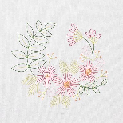 DIY Embroidery Fabric with Eliminable Pattern DIY-P032-C03-1
