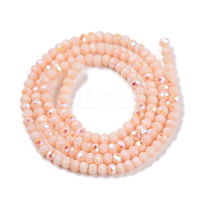 Electroplate Opaque Solid Color Glass Beads Strands EGLA-A044-P1mm-L05-1