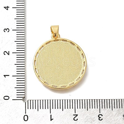 Rack Plating Brass with Cubic Zirconia Pendants KK-Z086-33G-13-1