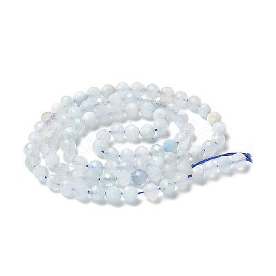 Natural Aquamarine Beads Strands G-E411-19E-4mm-01-1