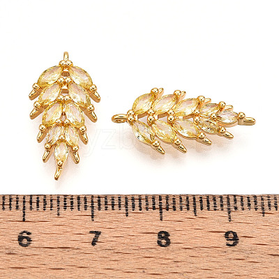 Brass Micro Pave Cubic Zirconia Pendants KK-N261-95A-G-1