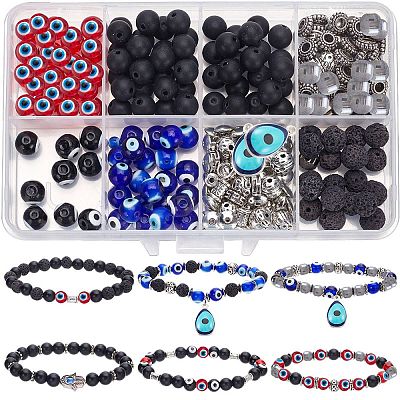DIY Hamsa Hand with Evil Eye Bracelets Making Kits DIY-SC0025-22-1