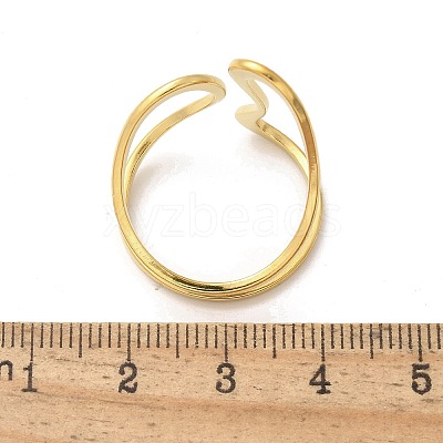 304 Stainless Steel Cuff Rings RJEW-C124-06A-G-1