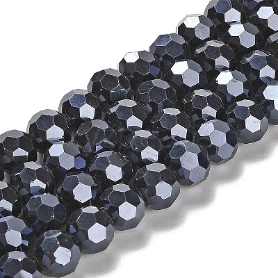 Electroplate Opaque Glass Beads Strands EGLA-A035-P10mm-A18-1
