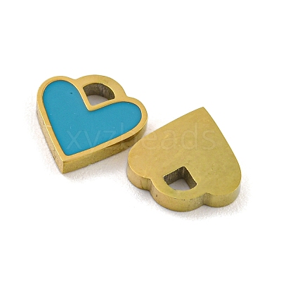 316 Surgical Stainless Steel Enamel Charms STAS-M073-37A-01G-1