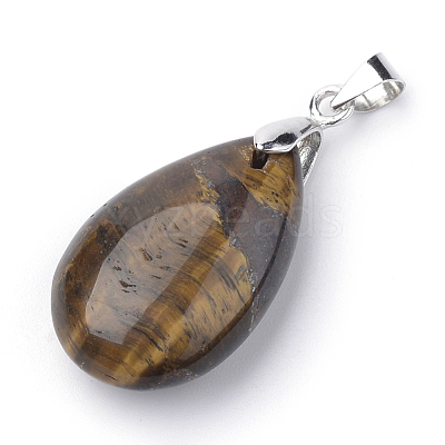 Natural Tiger Eye Pendants G-S243-07-1