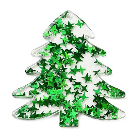 Christmas Theme Acrylic Pendants OACR-A034-01D-1