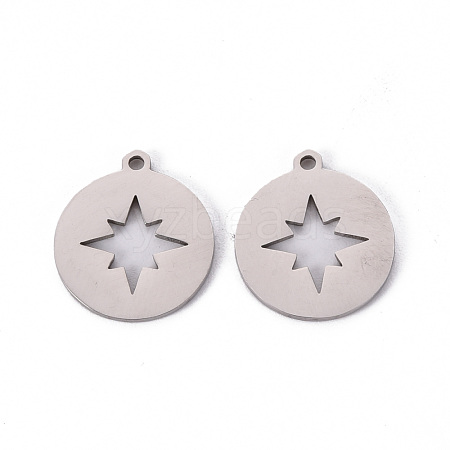 Non-Tarnish 201 Stainless Steel Pendants STAS-S110-082P-1