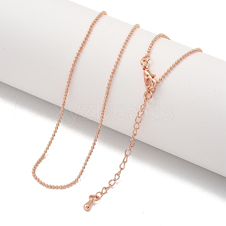 Brass Ball Chain Necklaces for Women NJEW-G084-13RG-1