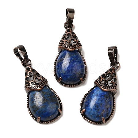 Dyed Natural Lapis Lazuli Pendants G-H065-01R-25-1