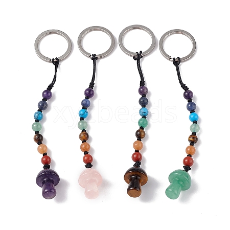 7 Chakra Gemstone Beads Keychain KEYC-F036-01-1
