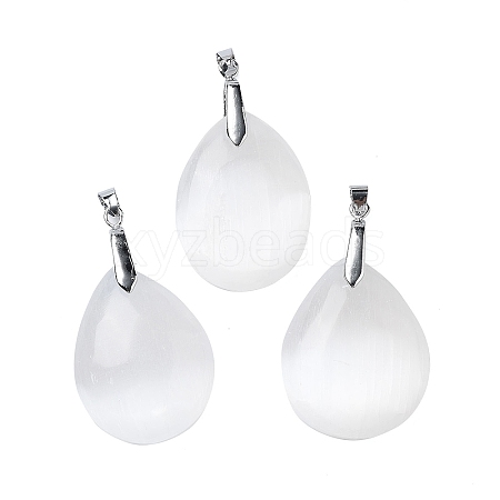 Natural Selenite Big Pendants G-M091-01A-1