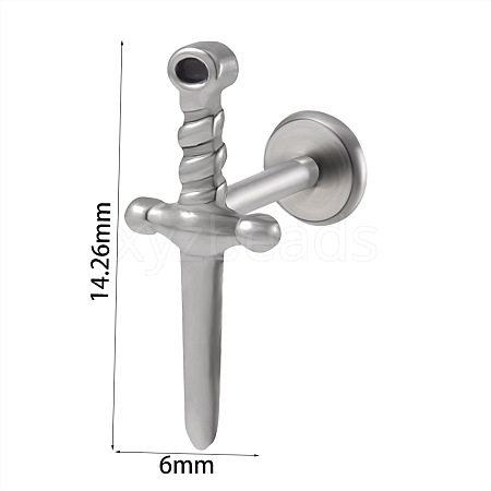 304 Stainless Steel Threadless Labret Stud WG47083-21-1