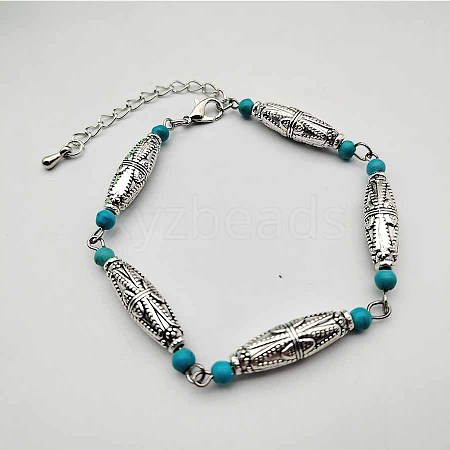 Ethnic Style Drum Zinc Alloy Link Chain Bracelet for Women CE0722-1