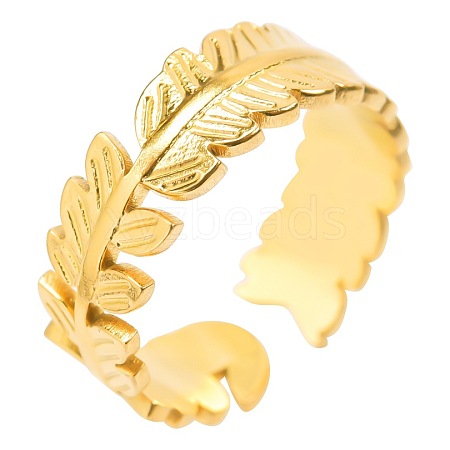 Vintage Feather Stainless Steel Couple Rings PC3868-2-1