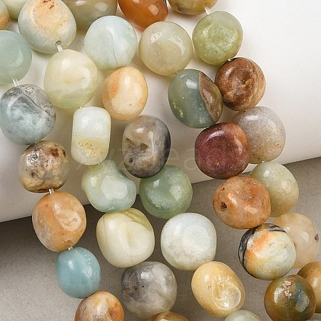 Natural Flower Amazonite Beads Strands GG-CBA787B-A26-1