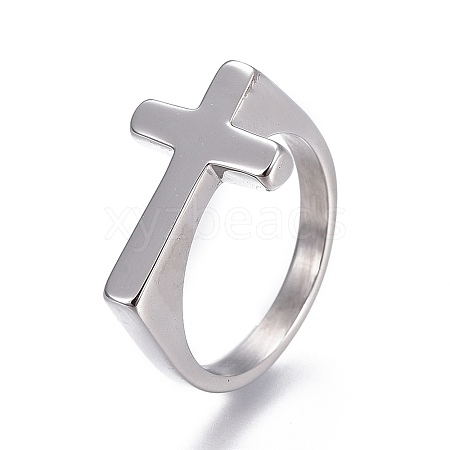 Tarnish Resistant 304 Stainless Steel Finger Rings RJEW-O032-12P-19mm-1