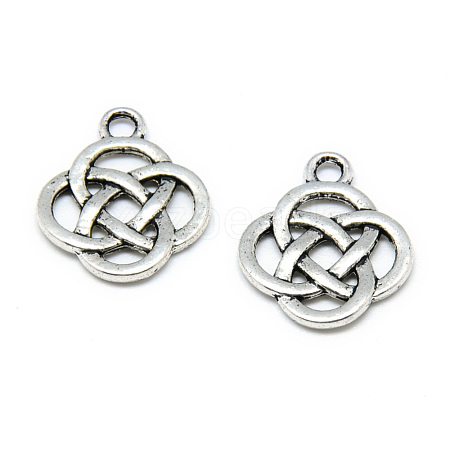 Tibetan Style Alloy Pendants X-TIBE-S301-041AS-RS-1