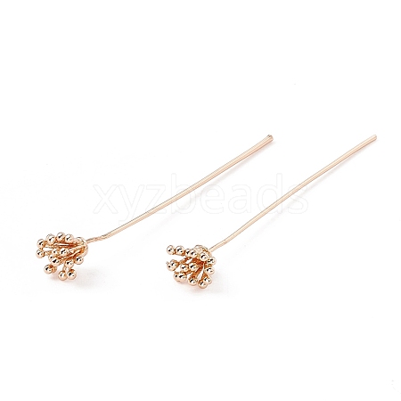 Brass Flower Head Pins LS-KK-G413-04KCG-1