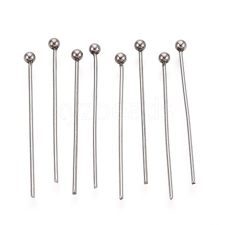 304 Stainless Steel Head Pins STAS-T065-25mm-20P-1