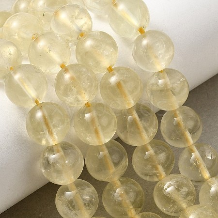 Natural Lemon Quartz(Heated) Beads Strands G-G286-A04-10mm-01-1