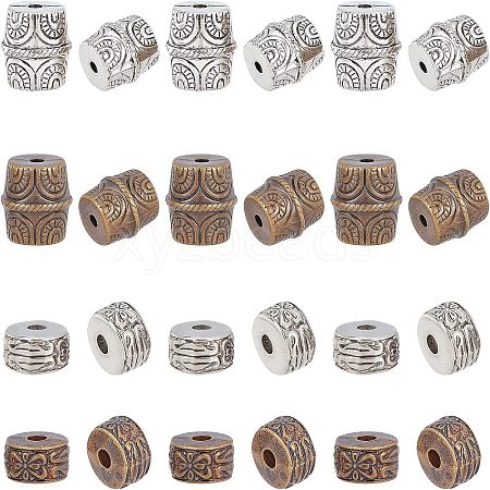 CHGCRAFT 40Pcs 2 Style CCB Plastic Beads CCB-CA0001-02-1