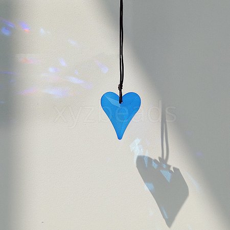 Glass Heart Suncatcher Hanging Ornaments PW-WGA6B84-08-1