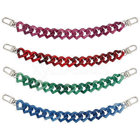 8Pcs 4 Colors Acrylic Boot Strap Chains FIND-GO00004-1