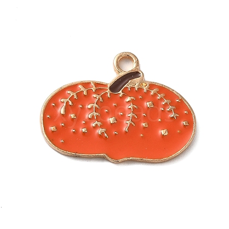 Thanksgiving Day Golden Tone Alloy Enamel Pendants ENAM-M002-02C-G-1