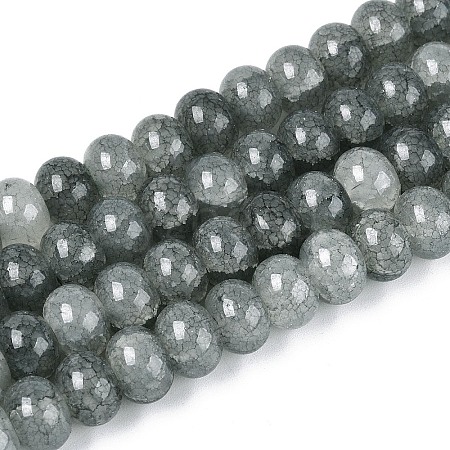 Baking Paint Crackle Glass Beads Strands DGLA-N020-01A-07-1