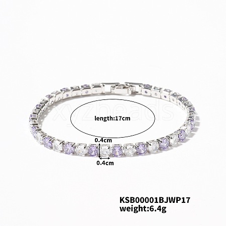 Brass Rhinestone Cup Chains Bracelet for Elegant Women with Subtle Luxury Feel SE6435-2-1