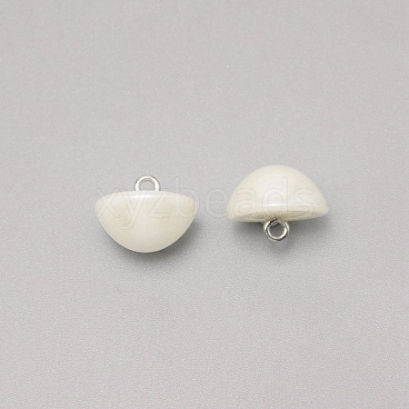 1-Hole Plastic Buttons BUTT-WH0022-06G-1