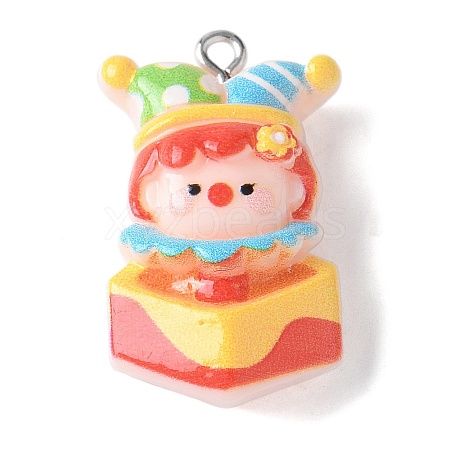 Circus Opaque Resin Pendants RESI-S019-01A-1