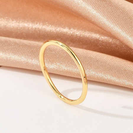 Simple Brass Finger Rings for Women RJEW-G343-12G-1